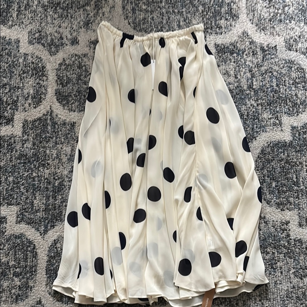 Reformation Black and White Polka Dot Skirt